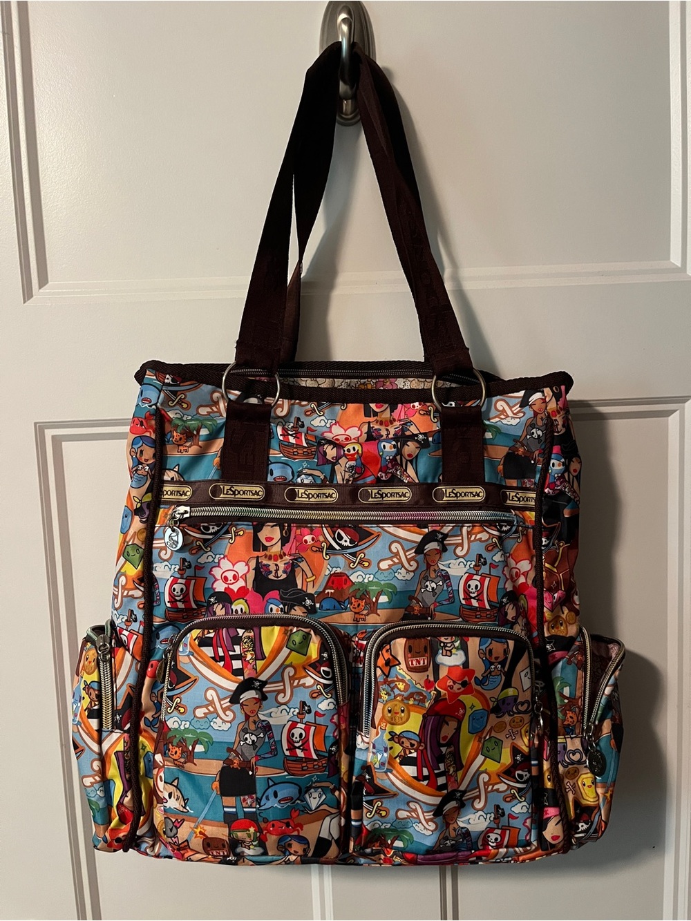Pristine Vintage LeSportsac ×
Tokidoki "Pirata" / Pirate collab tote bag 2000s